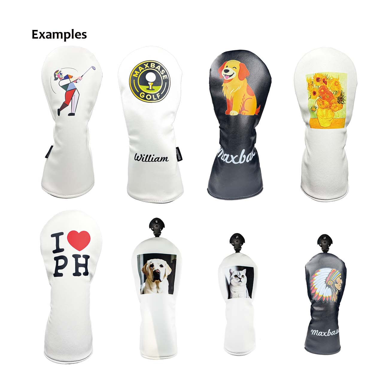 Customize Your Golf Head Cover, Personalized Golf Head Cover with Your Photo or Logo and Text