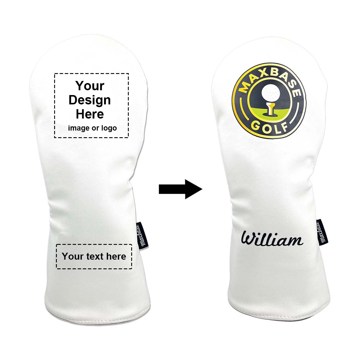 Customize Your Golf Head Cover, Personalized Golf Head Cover with Your Photo or Logo and Text